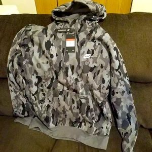 Nike Camouflage Grey Hoodie Size Large Tall